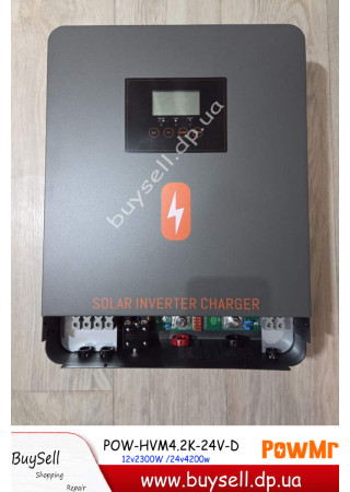 Гібридний інвертор POW-HVM4.2K 12/24V 4000W WiFi Гібридний інвертор POW-HVM4.2K 12/24V 4000W WiFi