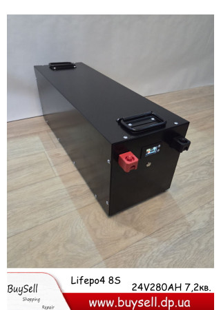 Акумулятор LiFePO4 24V 280Ah (7,2 кВт·год) у металевому ящику